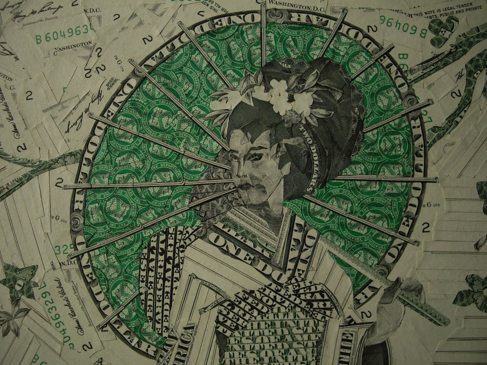 Коллаж из долларов