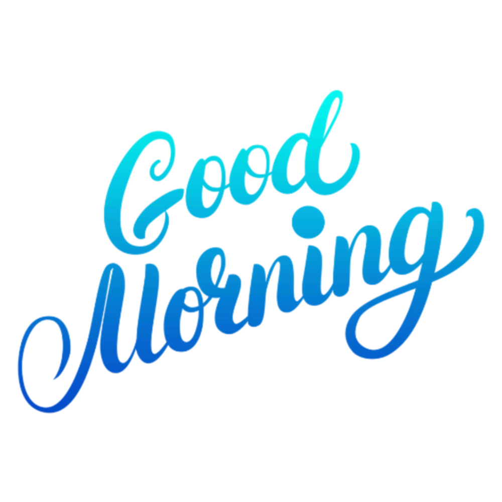 Good morning на прозрачном фоне