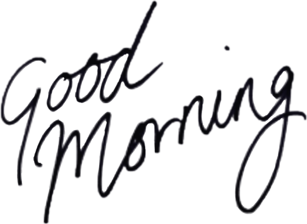 Good morning без фона