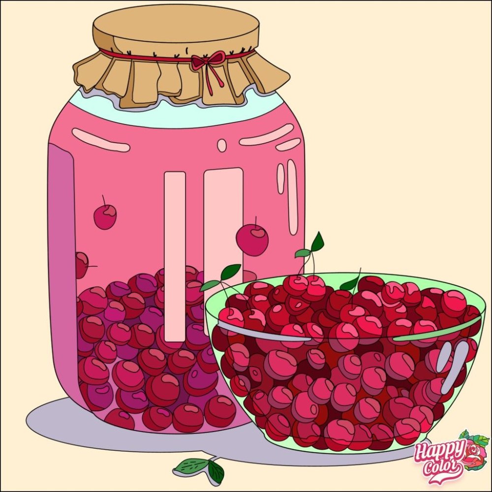 Компот вишневый вектор