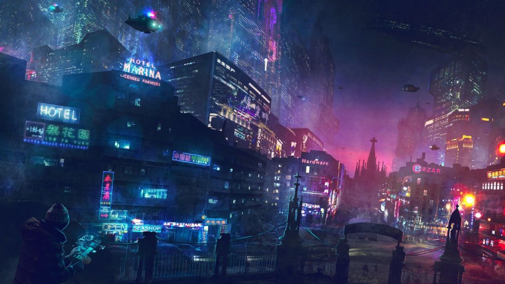 Cyberpunk 2077 машина неон