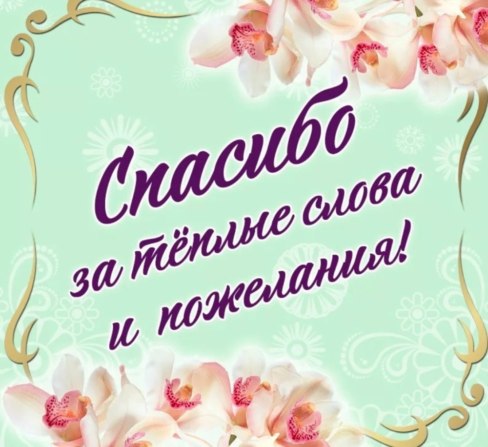Спасибо за поздравления