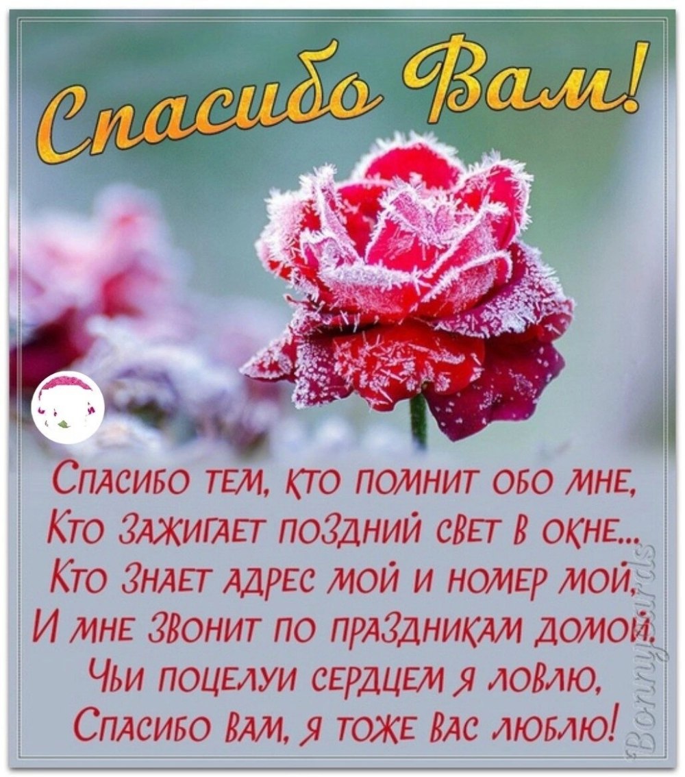 Стихи благодарности