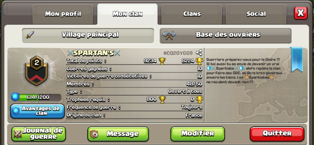 Шапки кланов в Clash of Clans