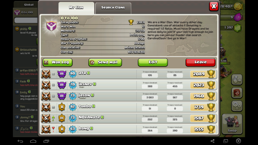 Название для клана в Clash of Clans