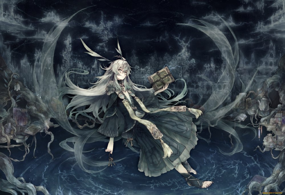 Аниме арты серые