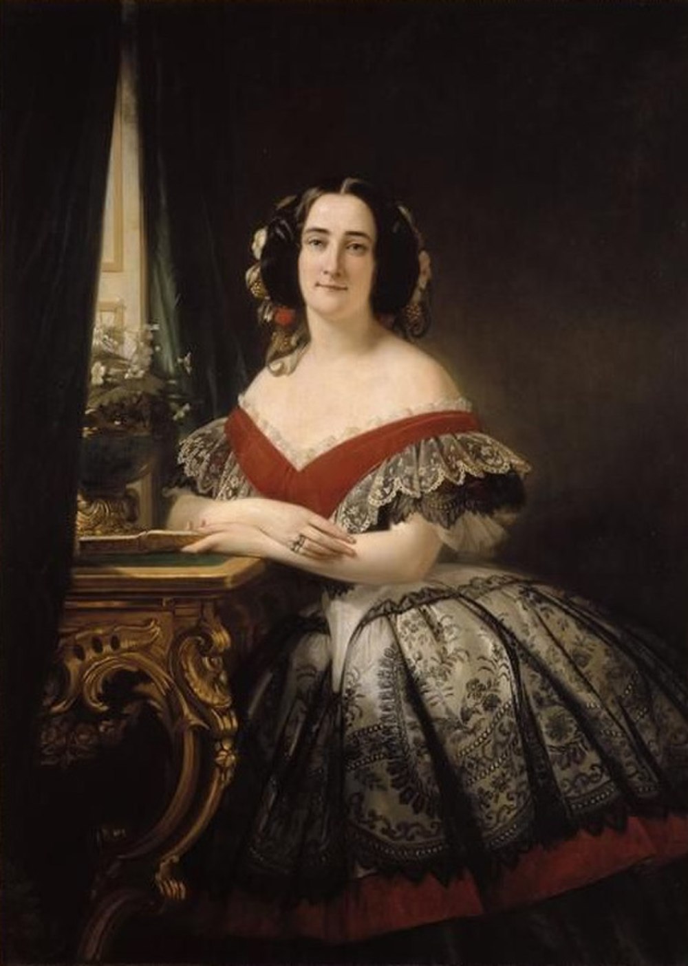 "Императрица Евгения и её дамы", Франц Ксавер Винтерхальтер, 1855