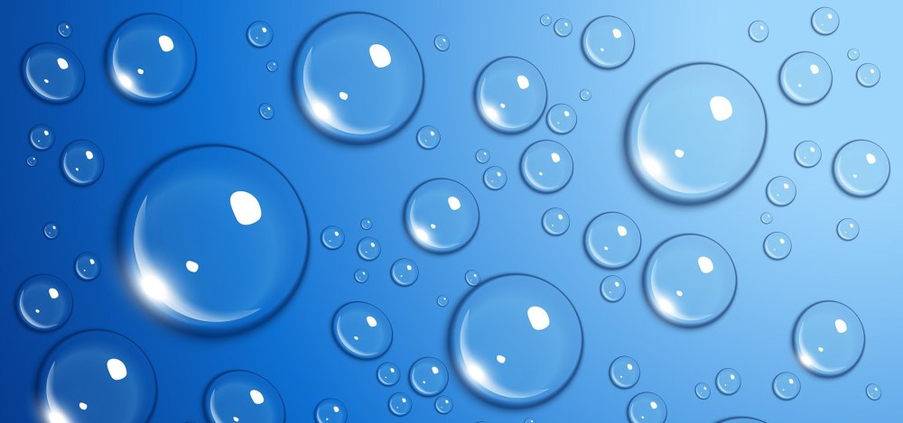 Голубой фон с пузырьками воды