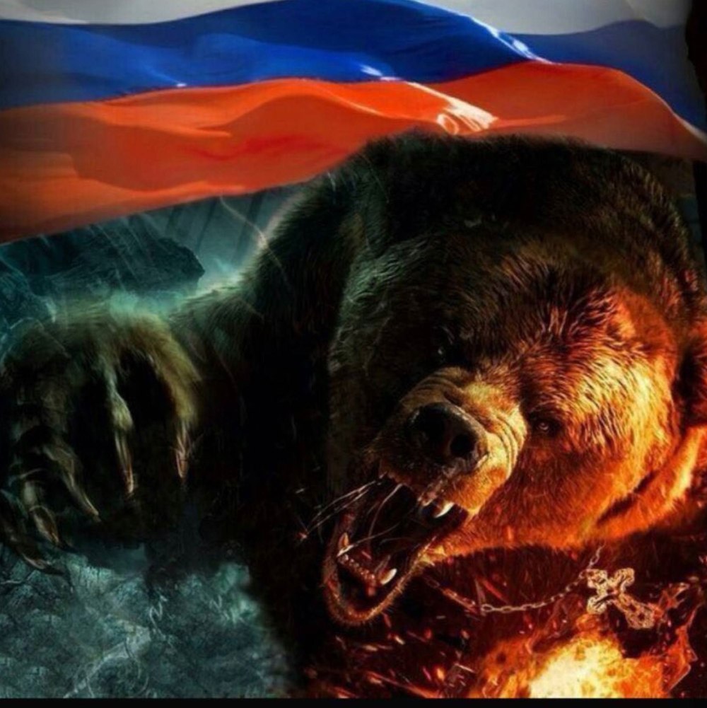 Флаг ВДВ С медведем