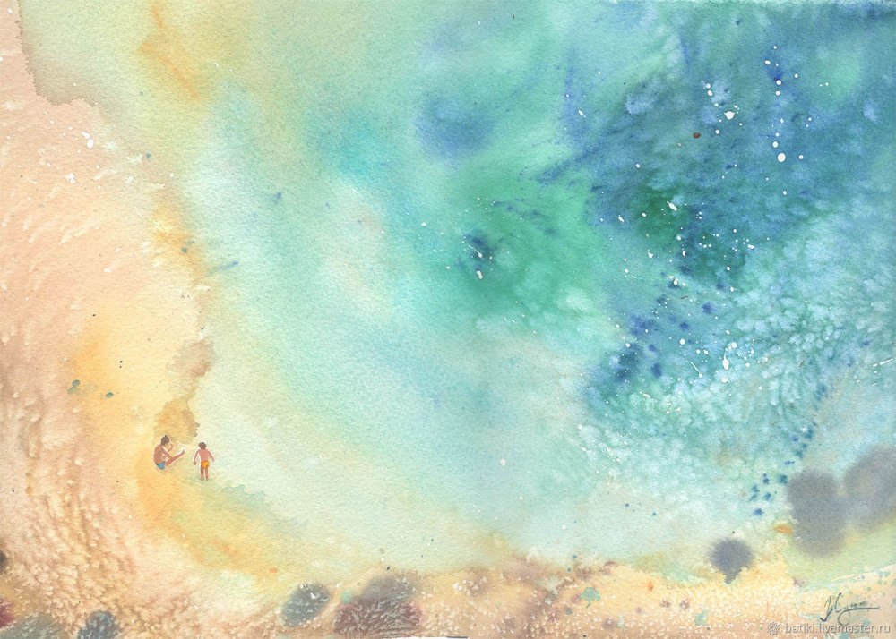 Море акварелью