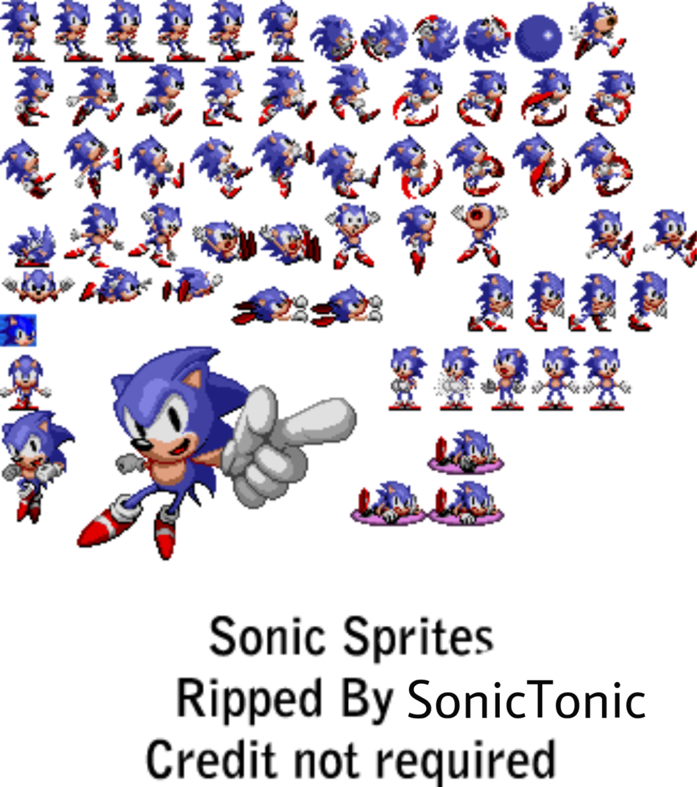 Спрайты из Sonic the Hedgehog 1