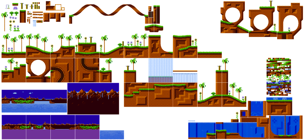 Sonic Green Hill Sprites