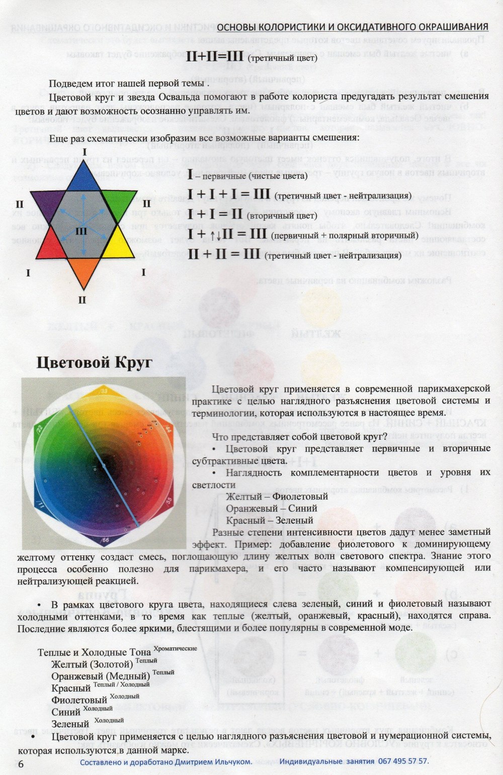 Цветовой ряд в колористике