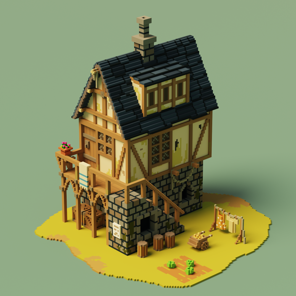 Magica Voxel средневековье