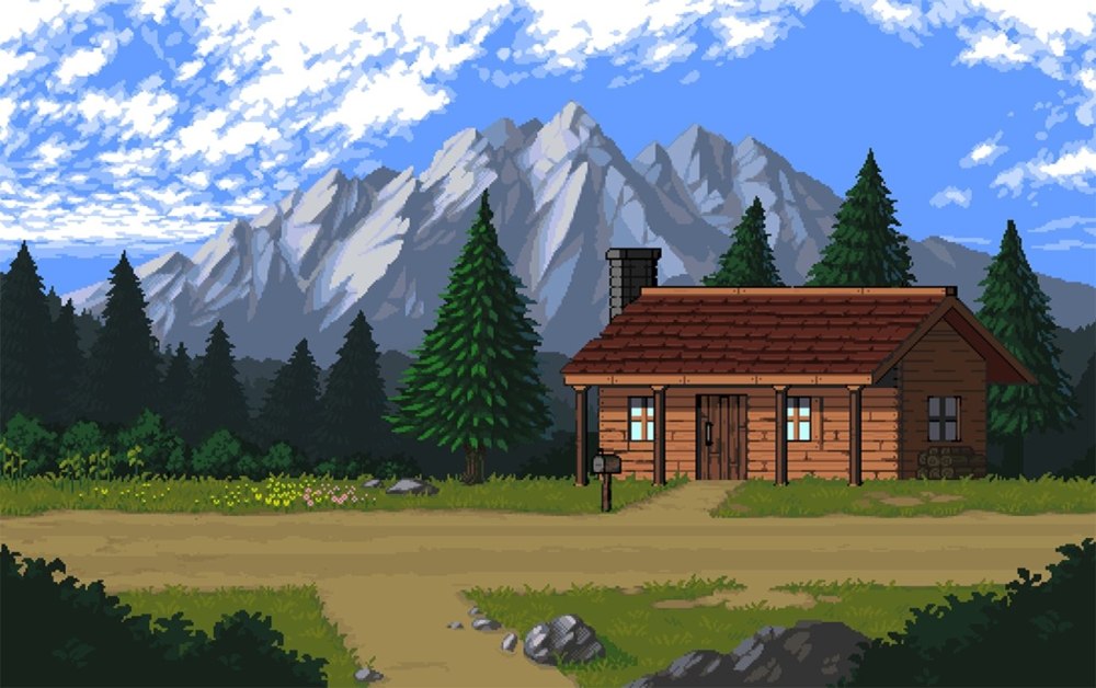 Pixel Art деревня