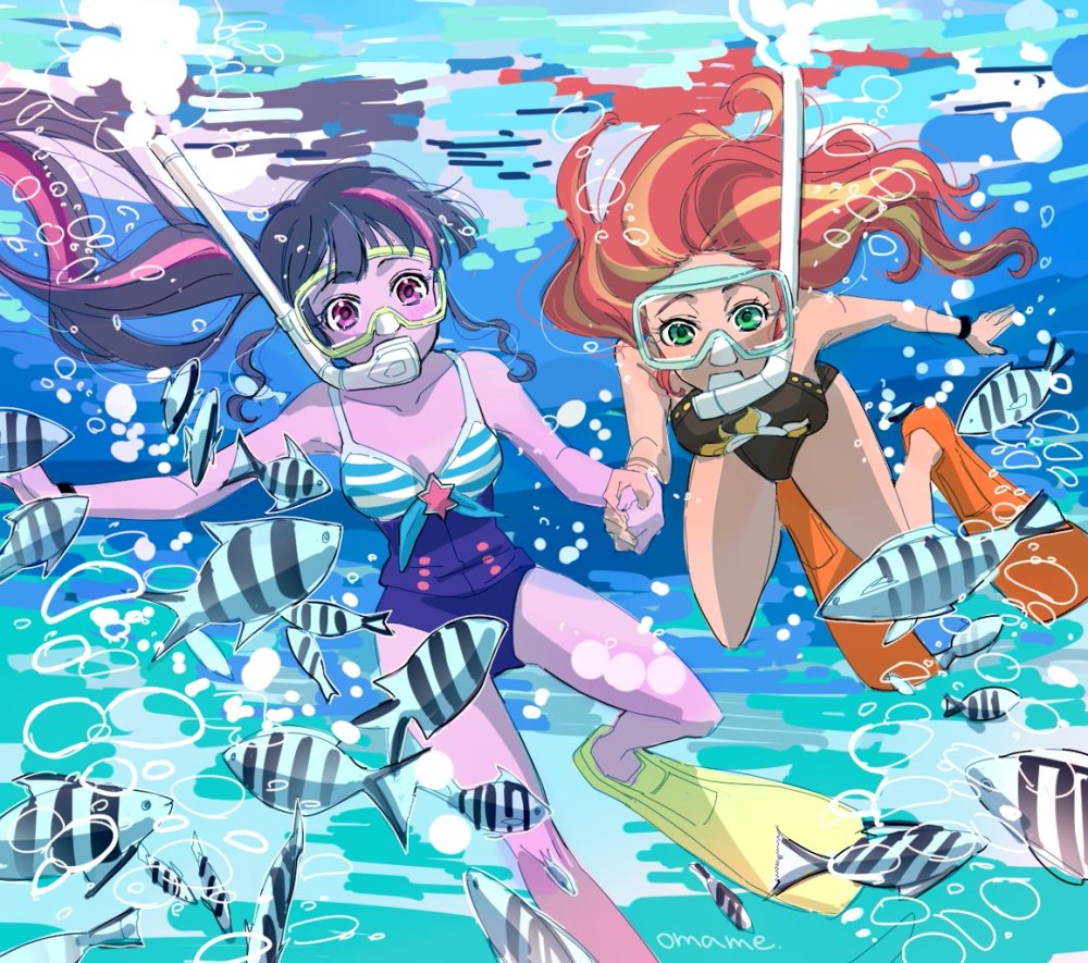 MLP Diving Scuba Equestria girls