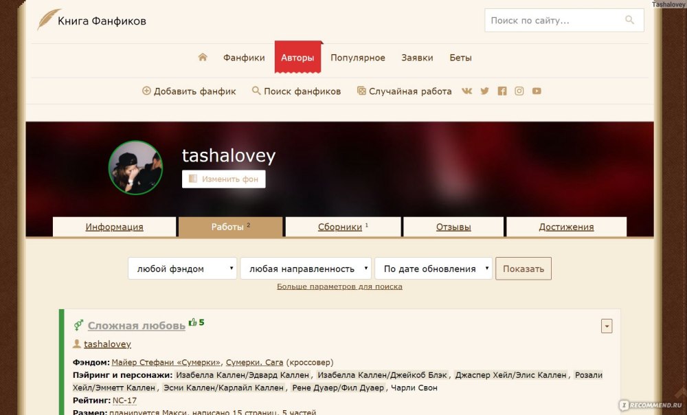 Фикбук книга фанфиков