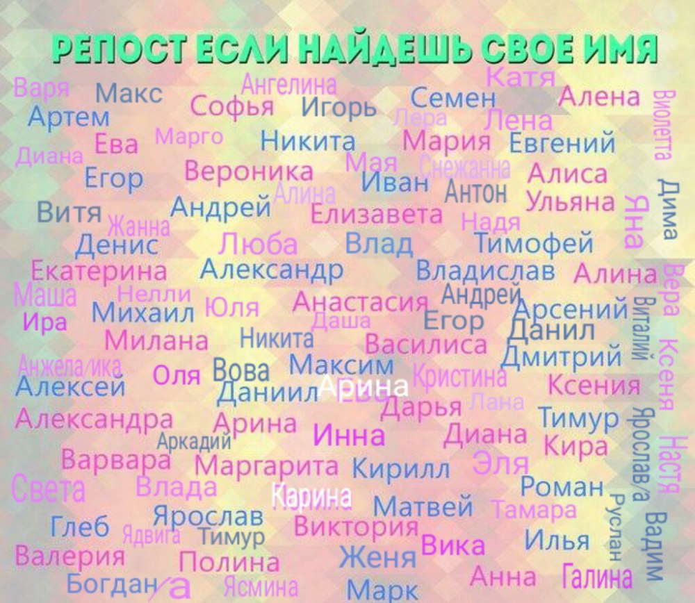 Красивые имена для девочек русские