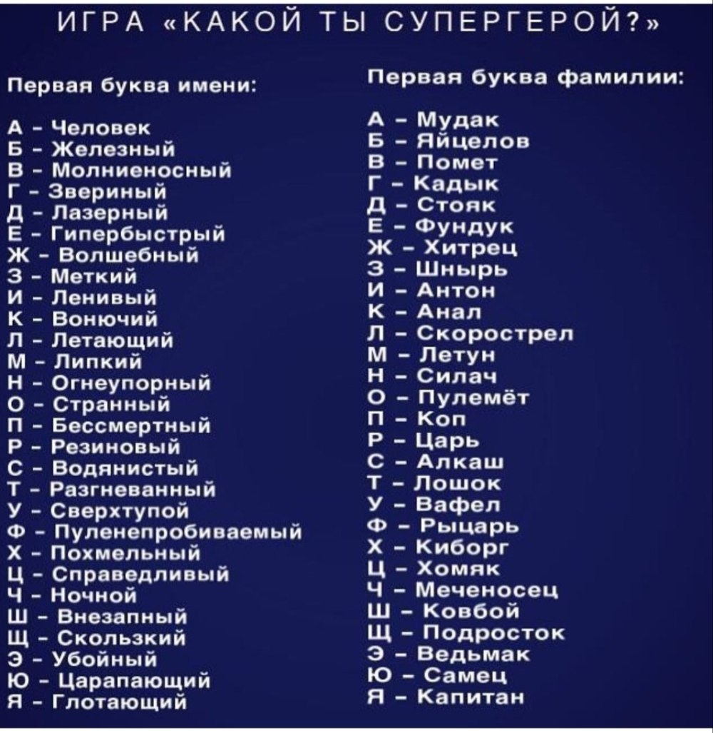 Прикольные кликухи