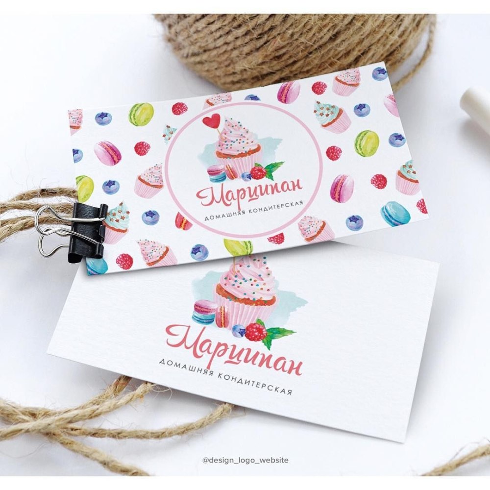 Визитка бирка для кондитера
