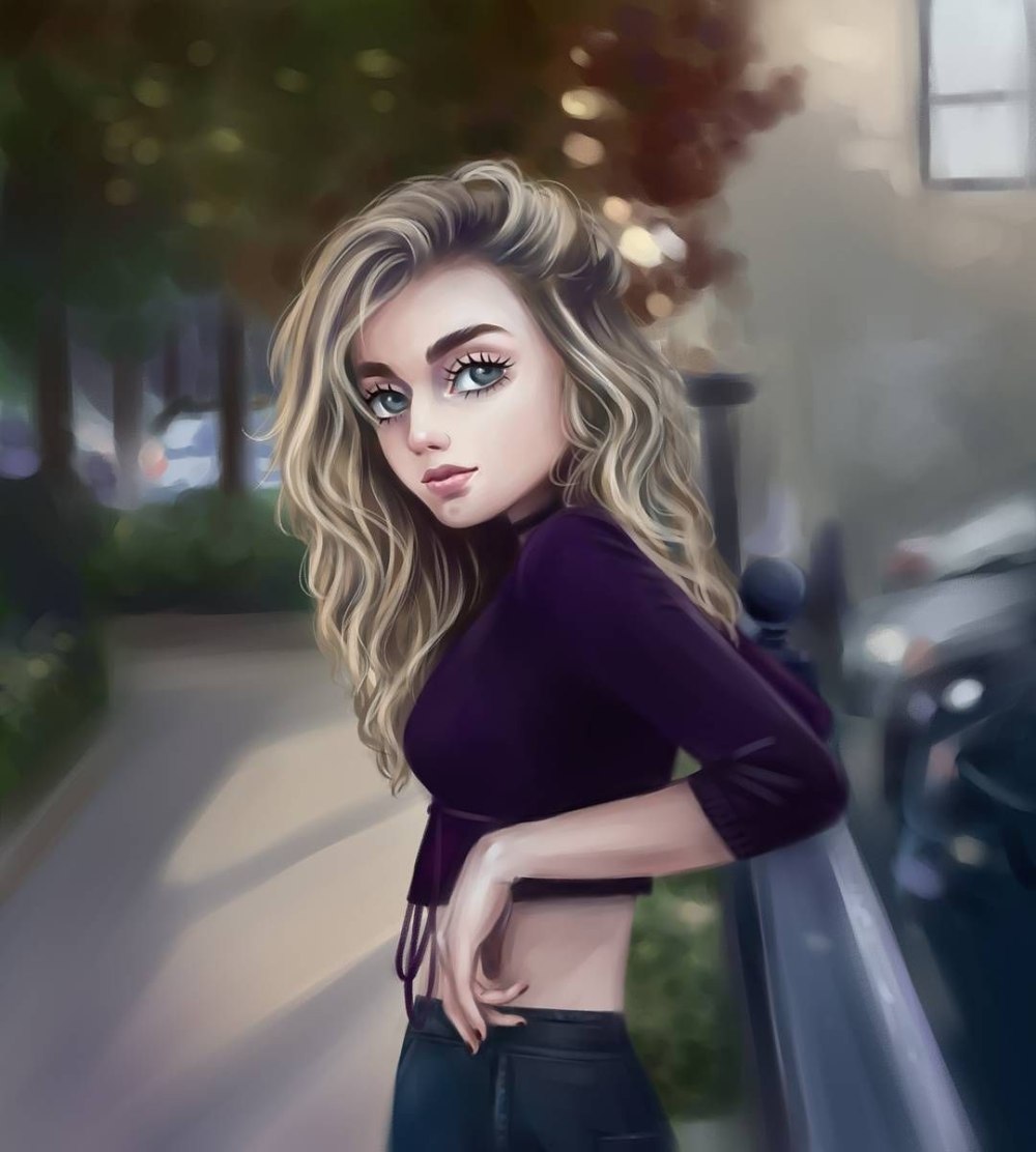 Ариана Гранде арт мультяшный