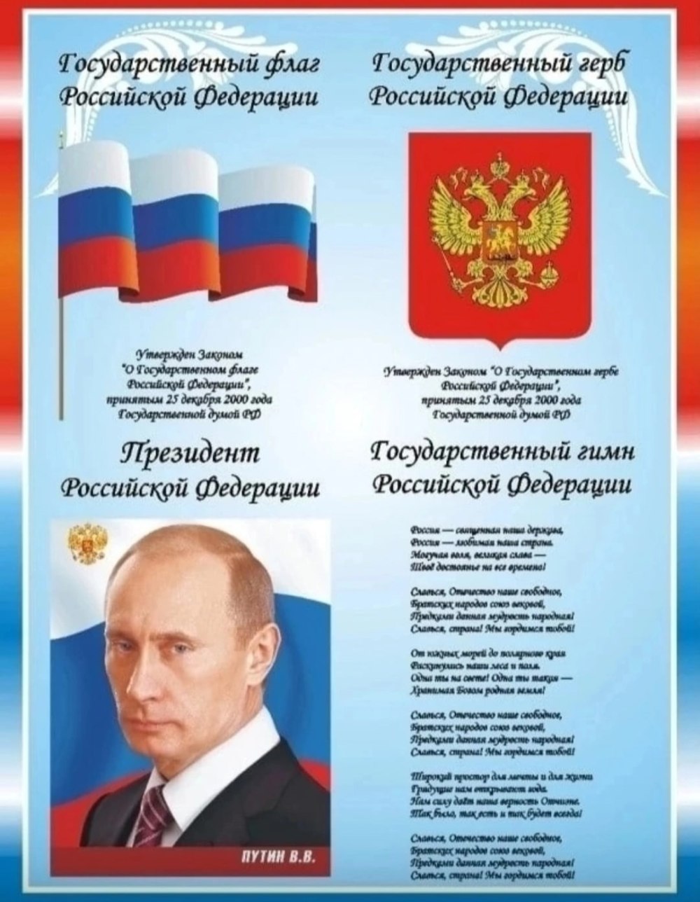 Плакат патриотический уголок