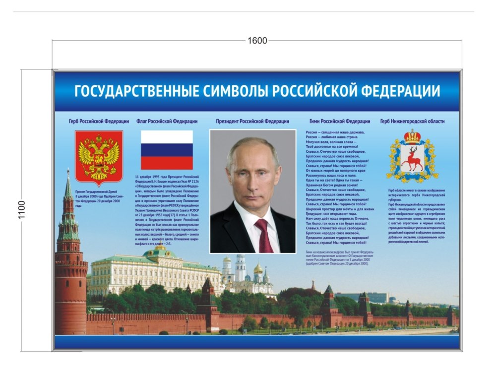 Стенды государственная символика Российской Федерации