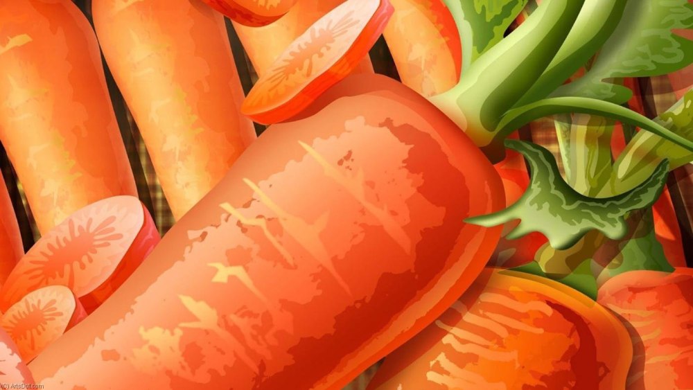 Морковка на красивом фоне