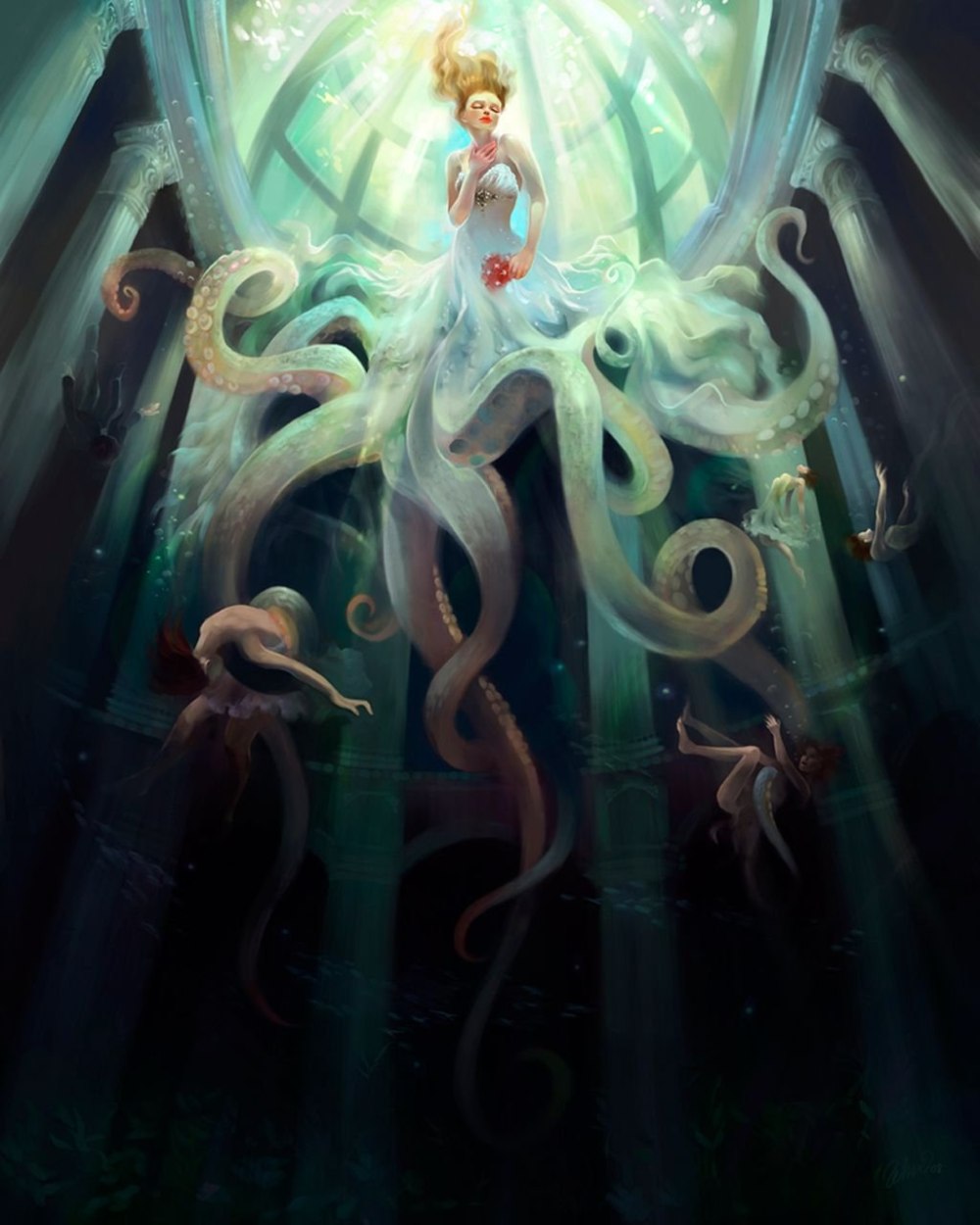Monster girl аниме осьминог