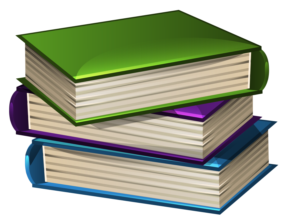 Стопка книг на белом фоне