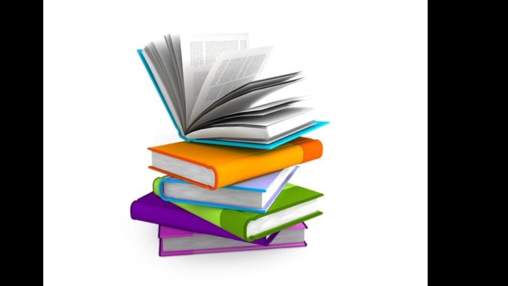 Стопка книжек сбоку