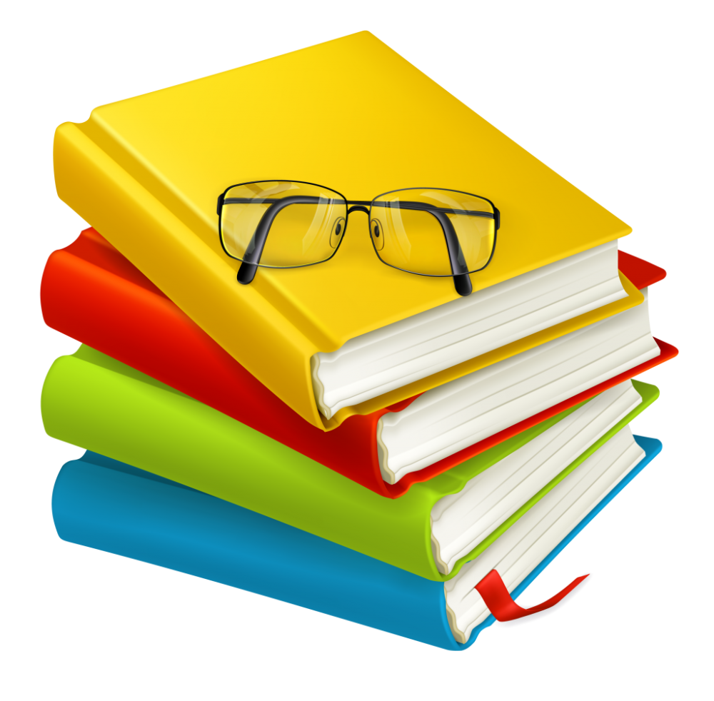 Стопка книг сбоку вектор