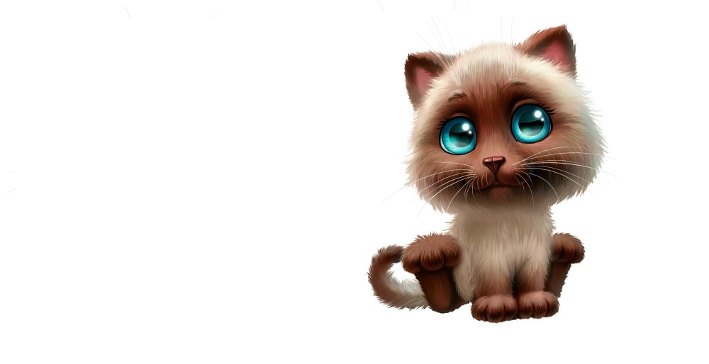 Обои с нарисованными котиками