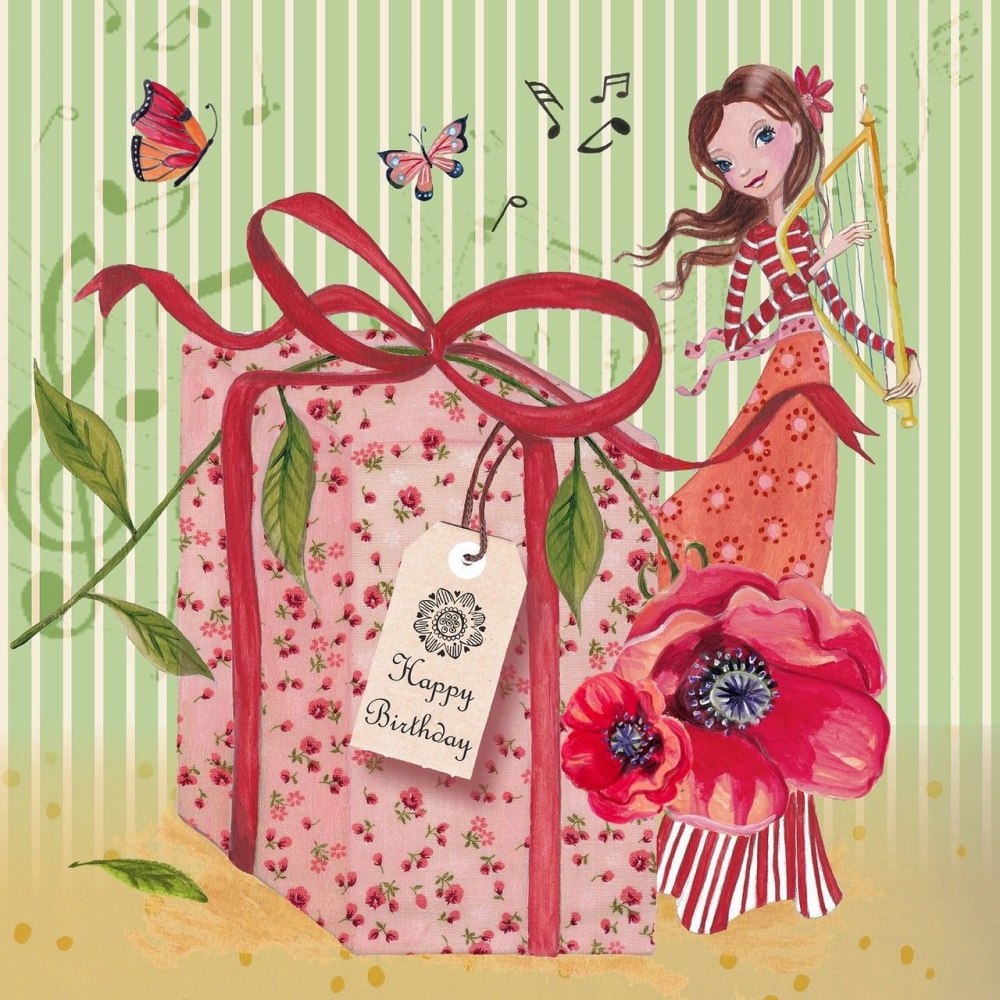 Стильная открытка подруге