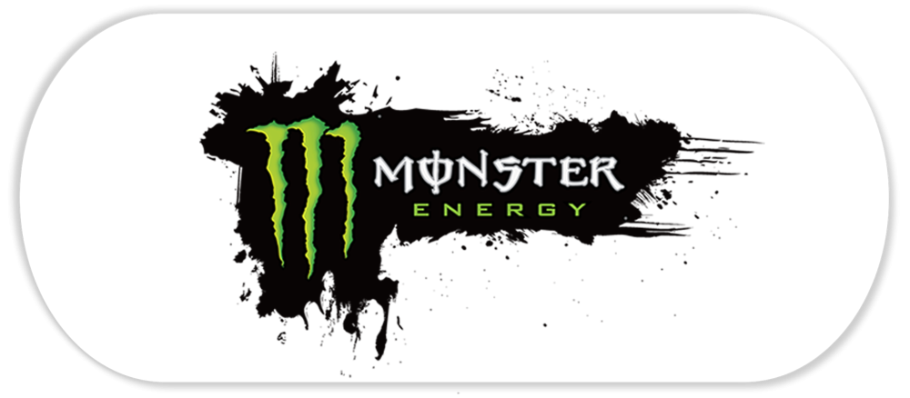 Monster Energy на белом фоне