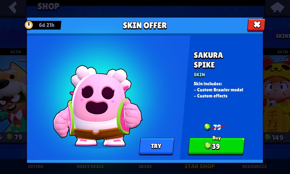Сакура Спайк Brawl Stars