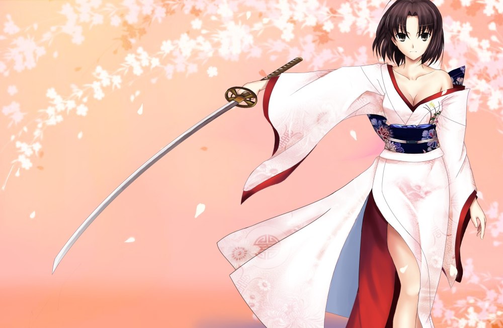 Shiki Ryougi арт катаной