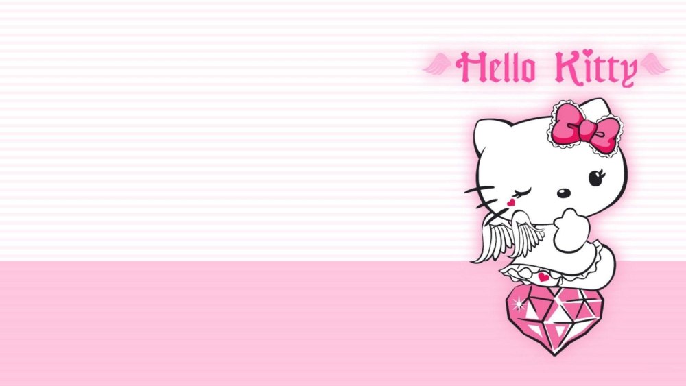 Обои на телефон hello Kitty чёрные