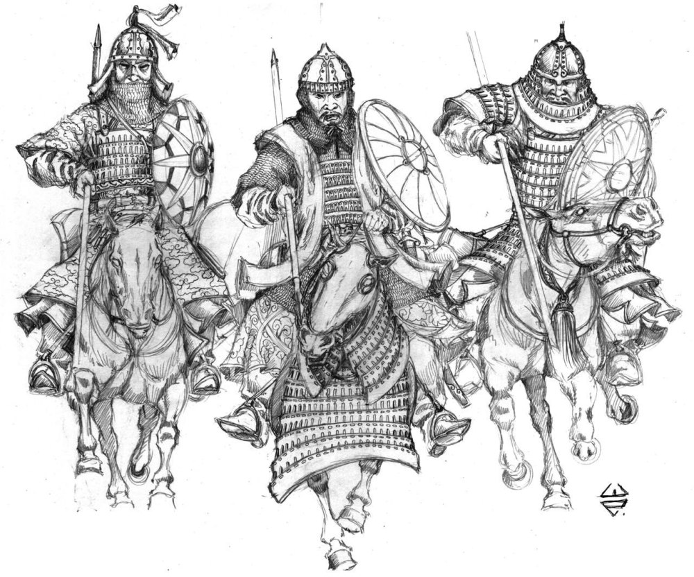 Богатырь рисунок карандашом