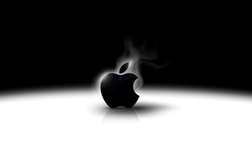 Логотип Apple на белом фоне
