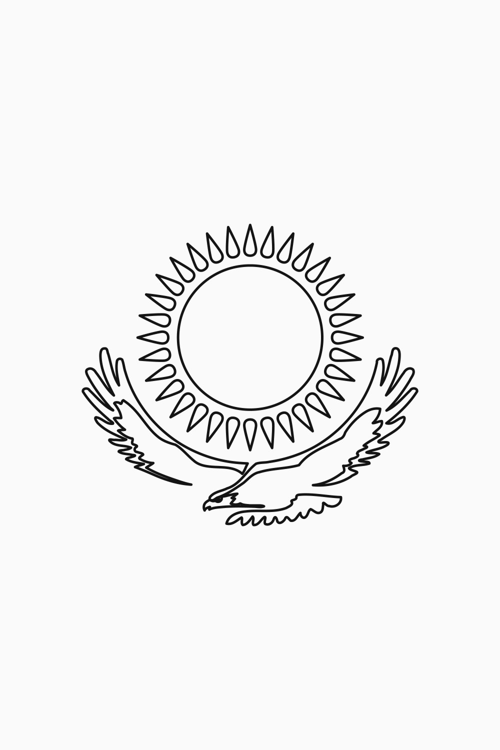 Флаг Казахстана рисунок