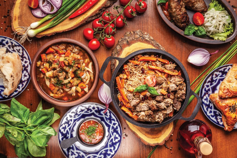 Восточная кухня фон