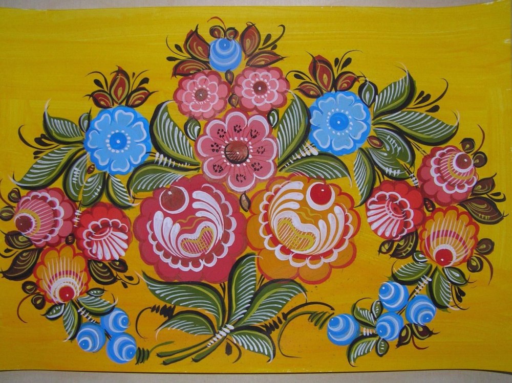 Городецкая роспись конь
