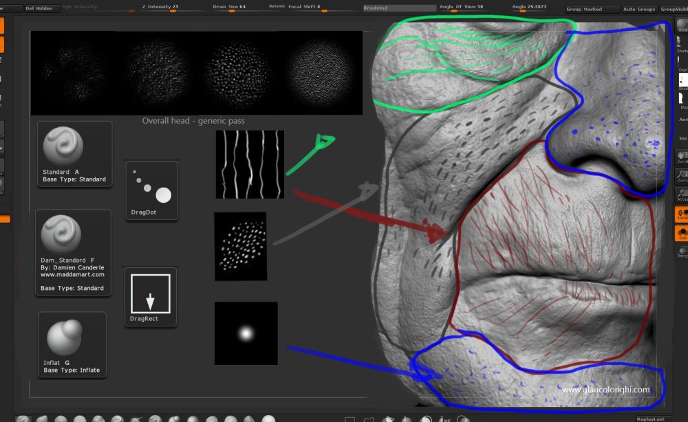 Alpha кисти для Zbrush
