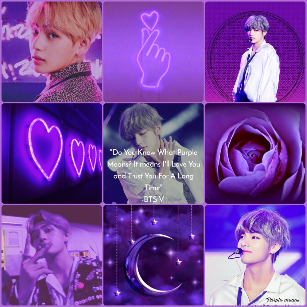 Коллаж BTS Тэхен