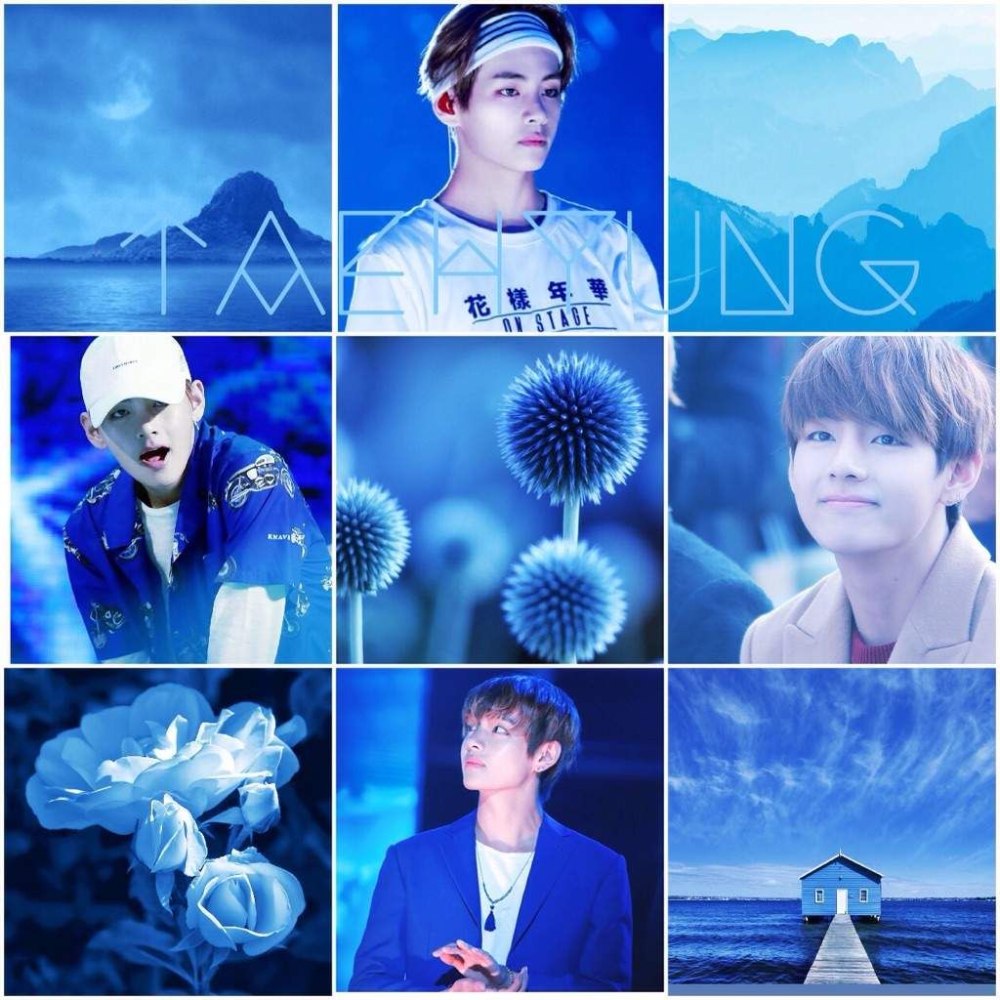 BTS коллажи тэхён