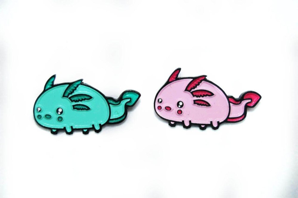 Blue Axolotl Art cute