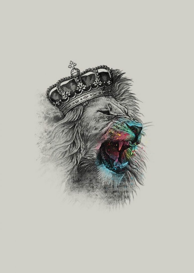 Лев эскиз
