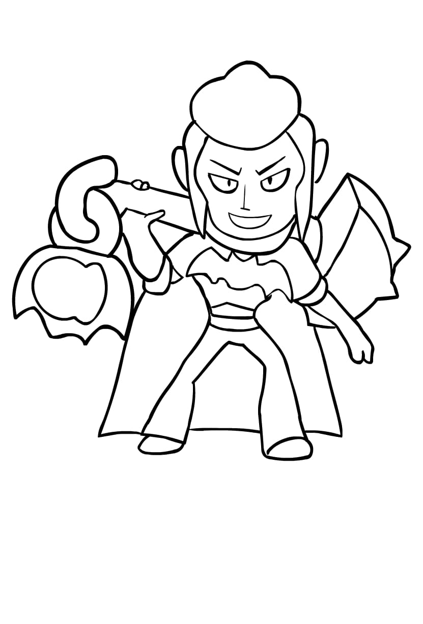 Мортис Brawl Stars раскраска