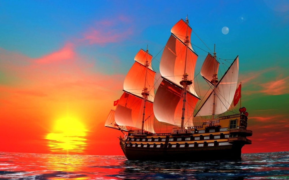 Puzzle 1500 парусник Castorland